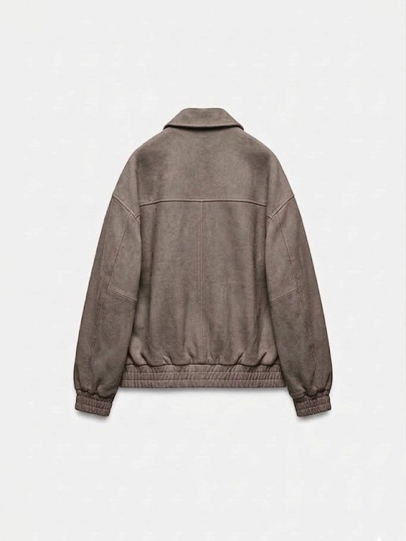 Suede Bomber Jacket