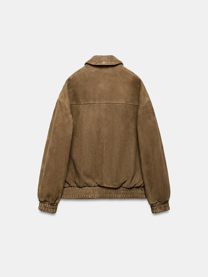 Suede Bomber Jacket
