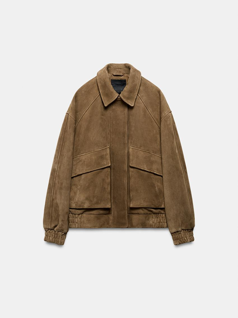 Suede Bomber Jacket