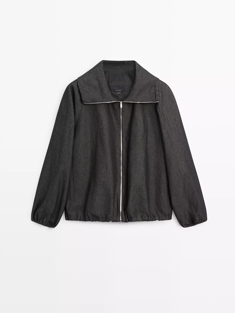 Zip-Up Cropped Jacket