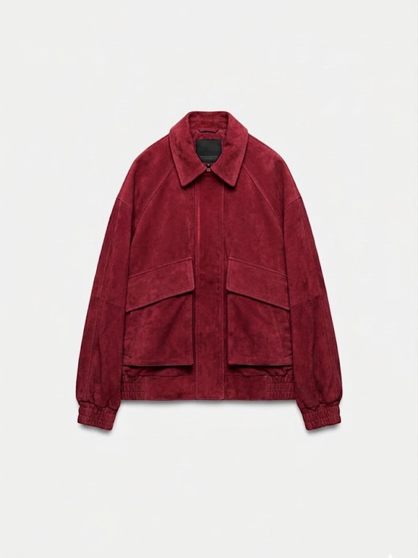 Suede Bomber Jacket