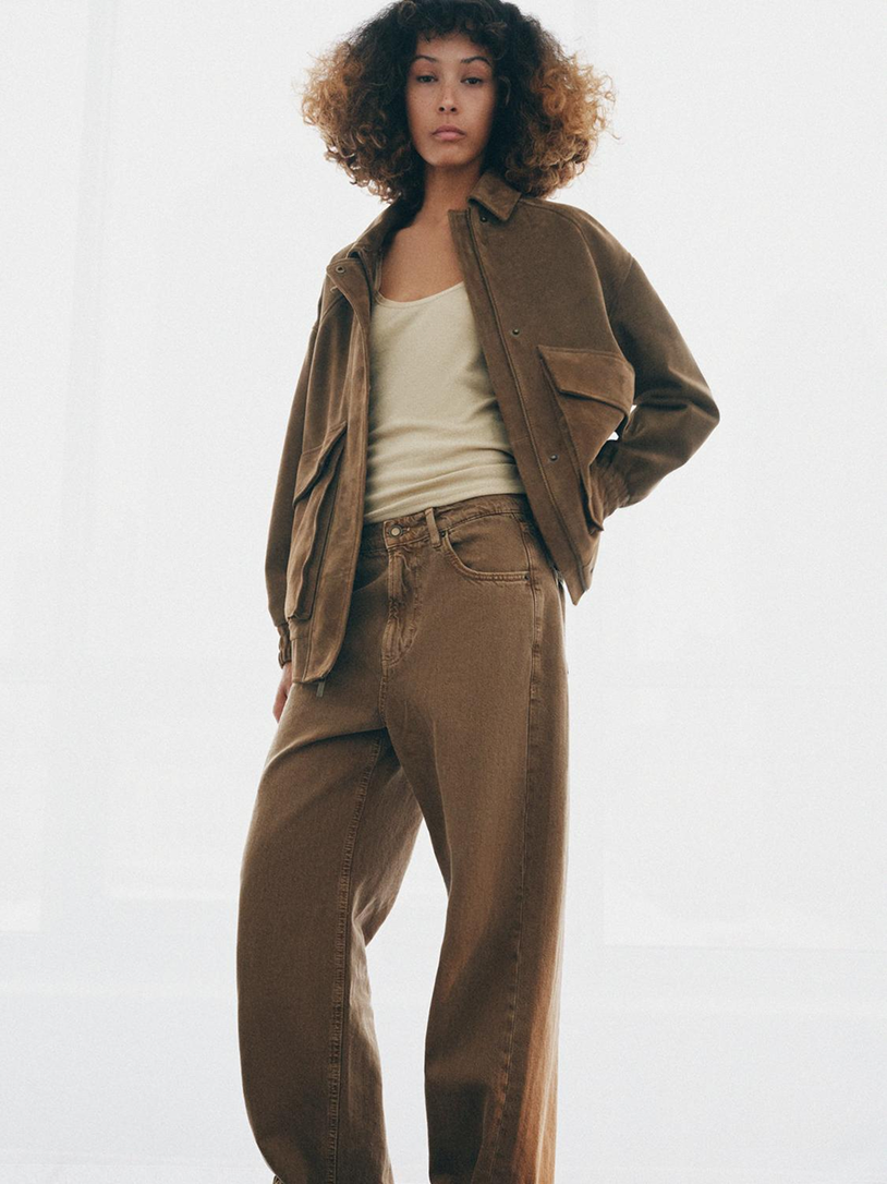 Suede Bomber Jacket