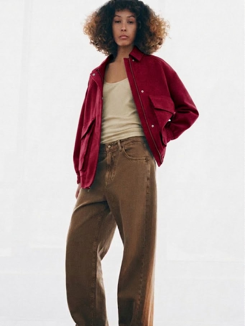 Suede Bomber Jacket