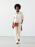 Zip-Up Cropped Jacket White