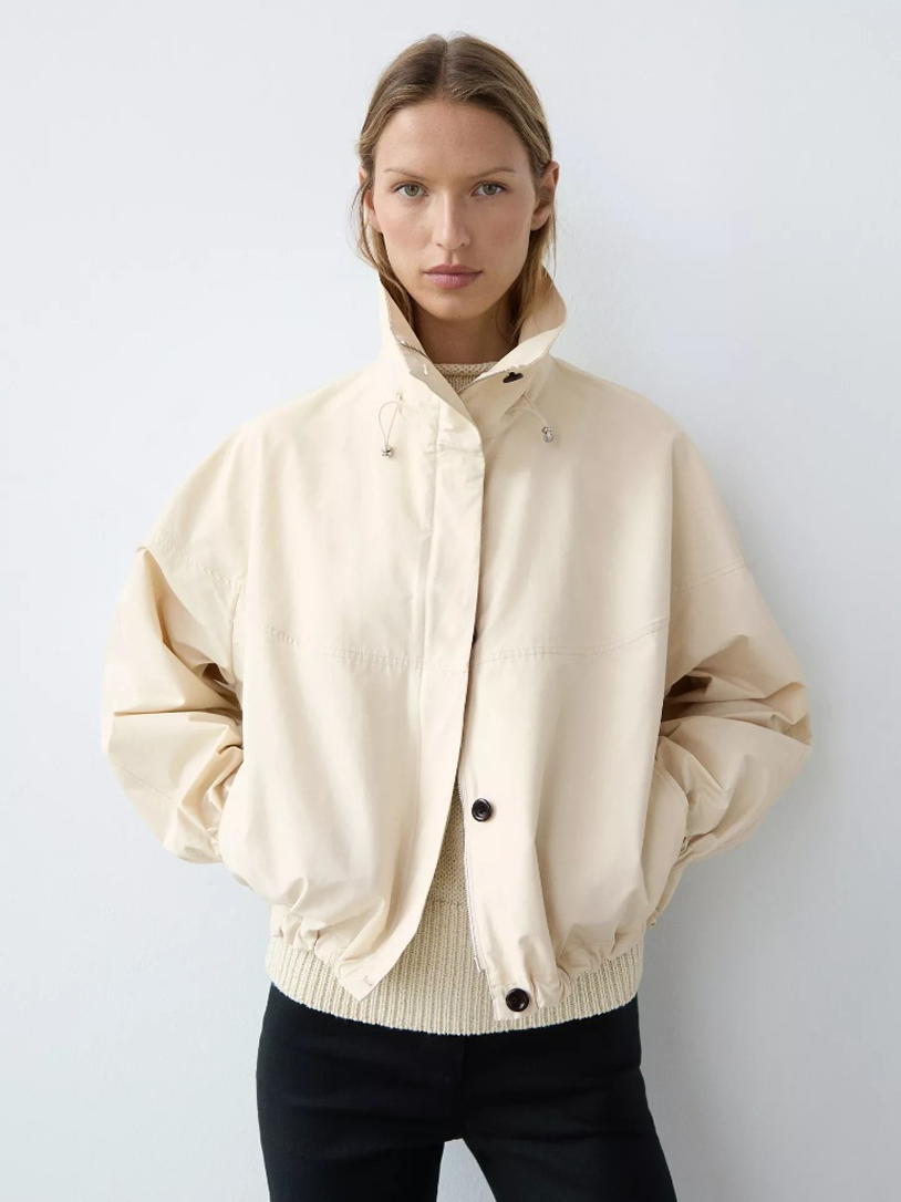 Snap-Button Bomber Jacket