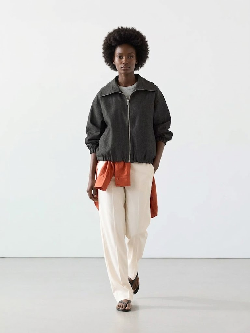 Zip-Up Cropped Jacket