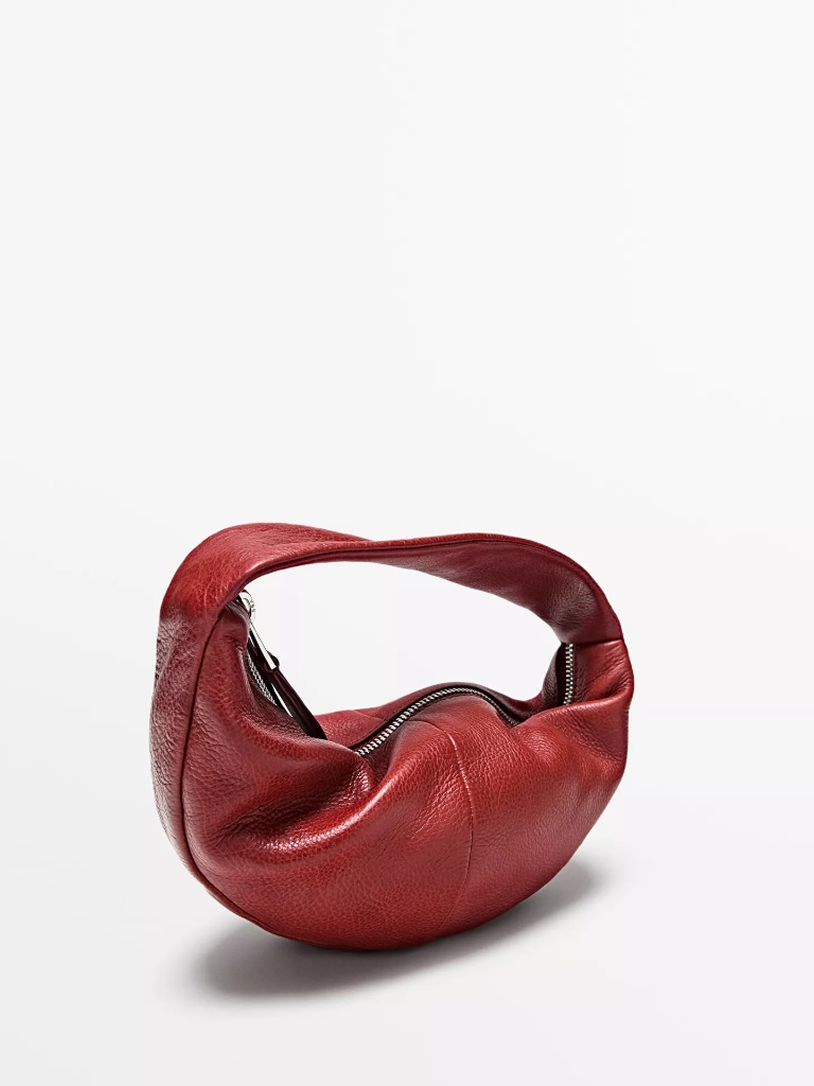 Crescent Hobo Bag Red